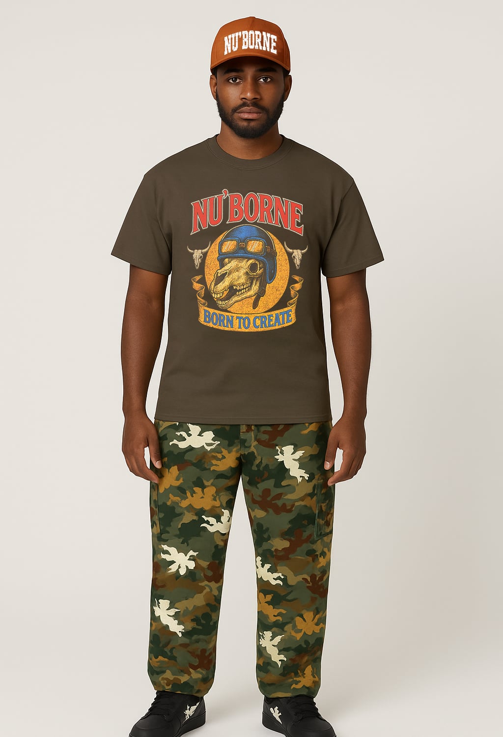 Nu'borne Camo Cargo Pants
