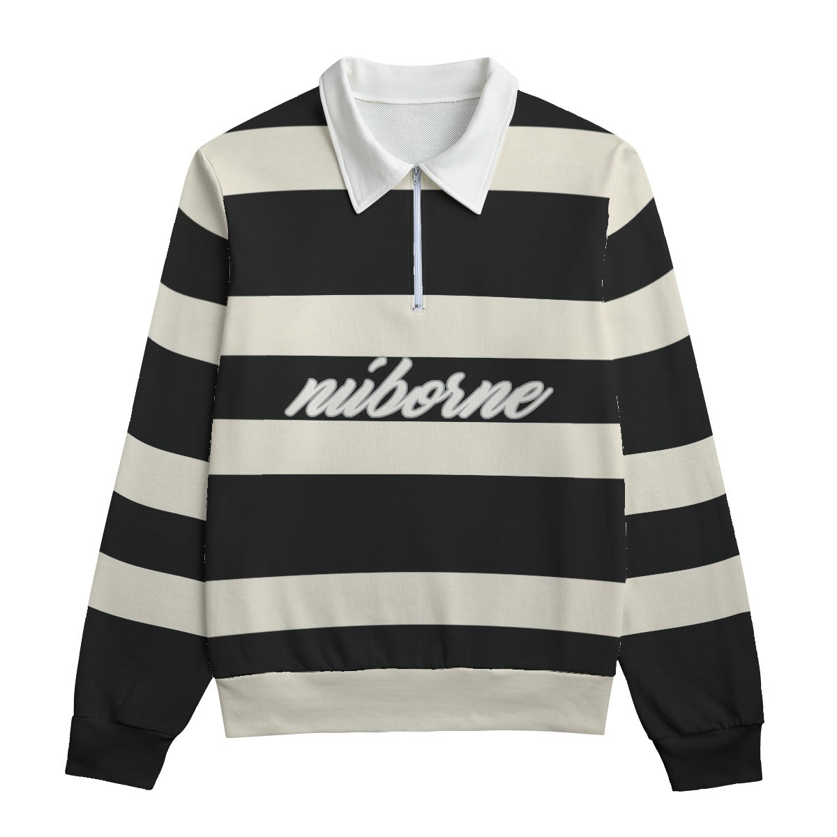 Nu'borne Quarter Zip Script Lapel