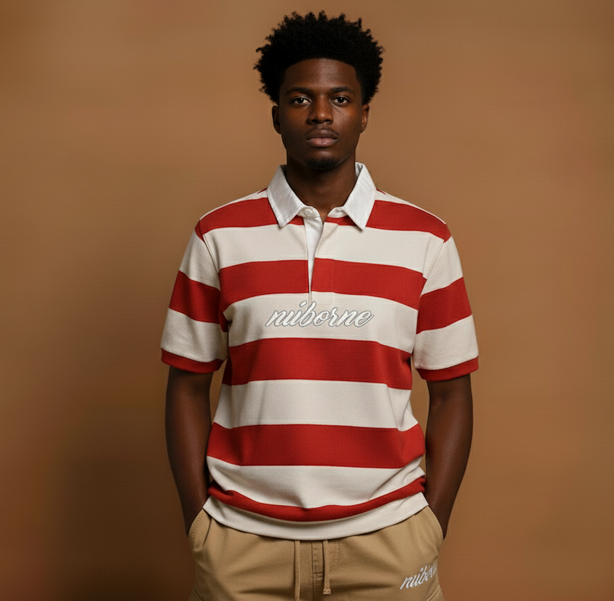 Nu'borne Script Heavyweight  Polo Shirt