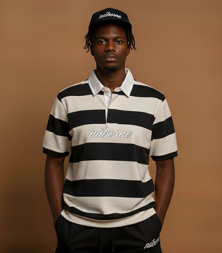 Nu'borne Script Heavyweight  Polo Shirt