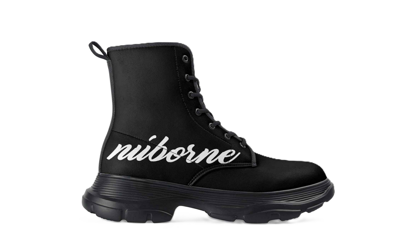Nu'borne Leather Chunky Boots